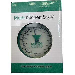 MEDI Weight Loss Food Scale 50g x 1/4oz 450g / 16oz Total Green New Sealed